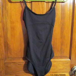 Capezio Black Leotard Criss-cross Cut-out M Dance